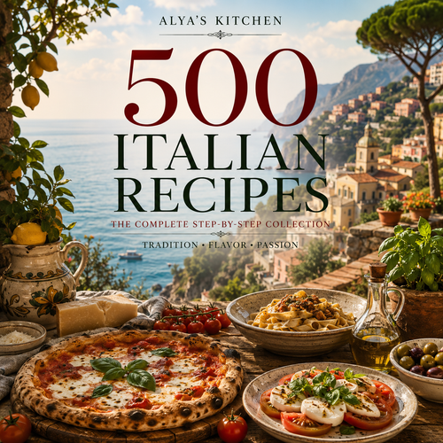 500 Italian Recipes – Traditional Home Cooking Digital Cookbook
