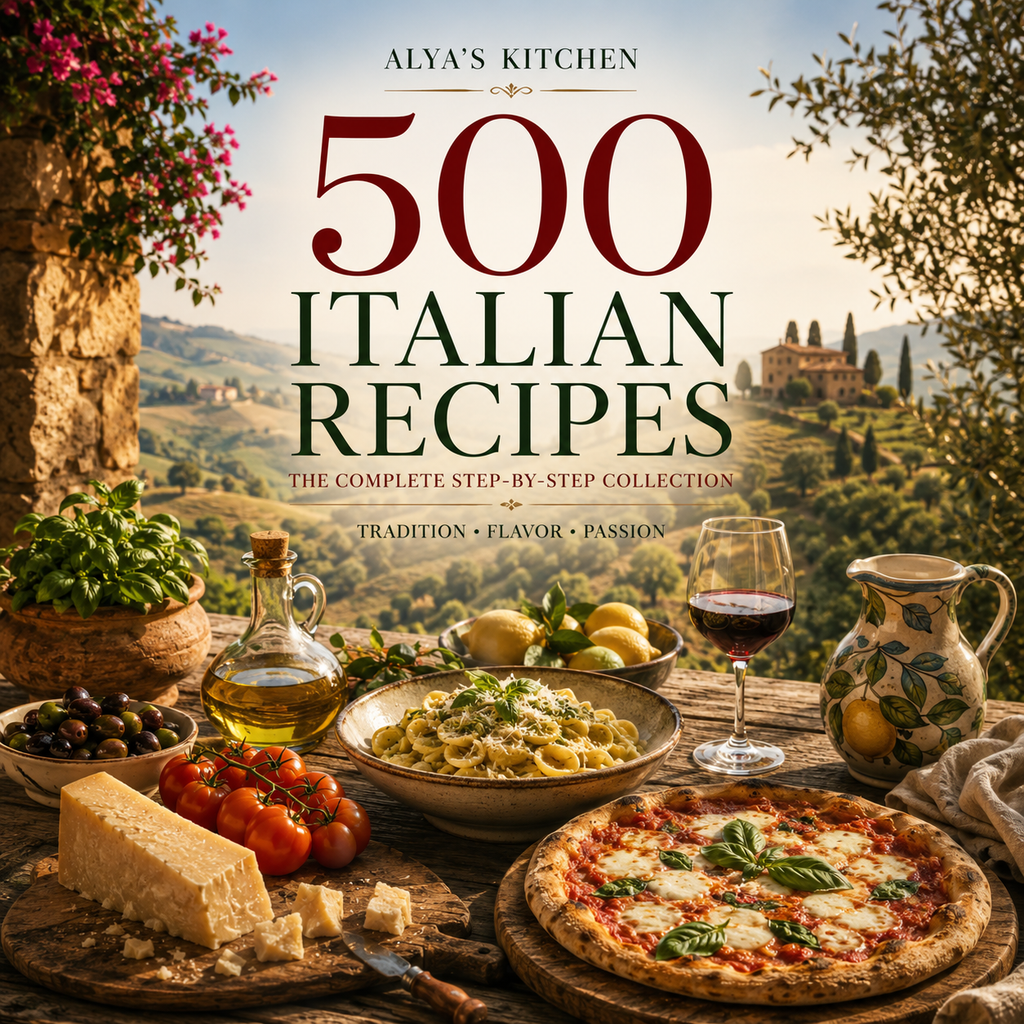 500 Italian Recipes – Traditional Home Cooking Digital Cookbook
