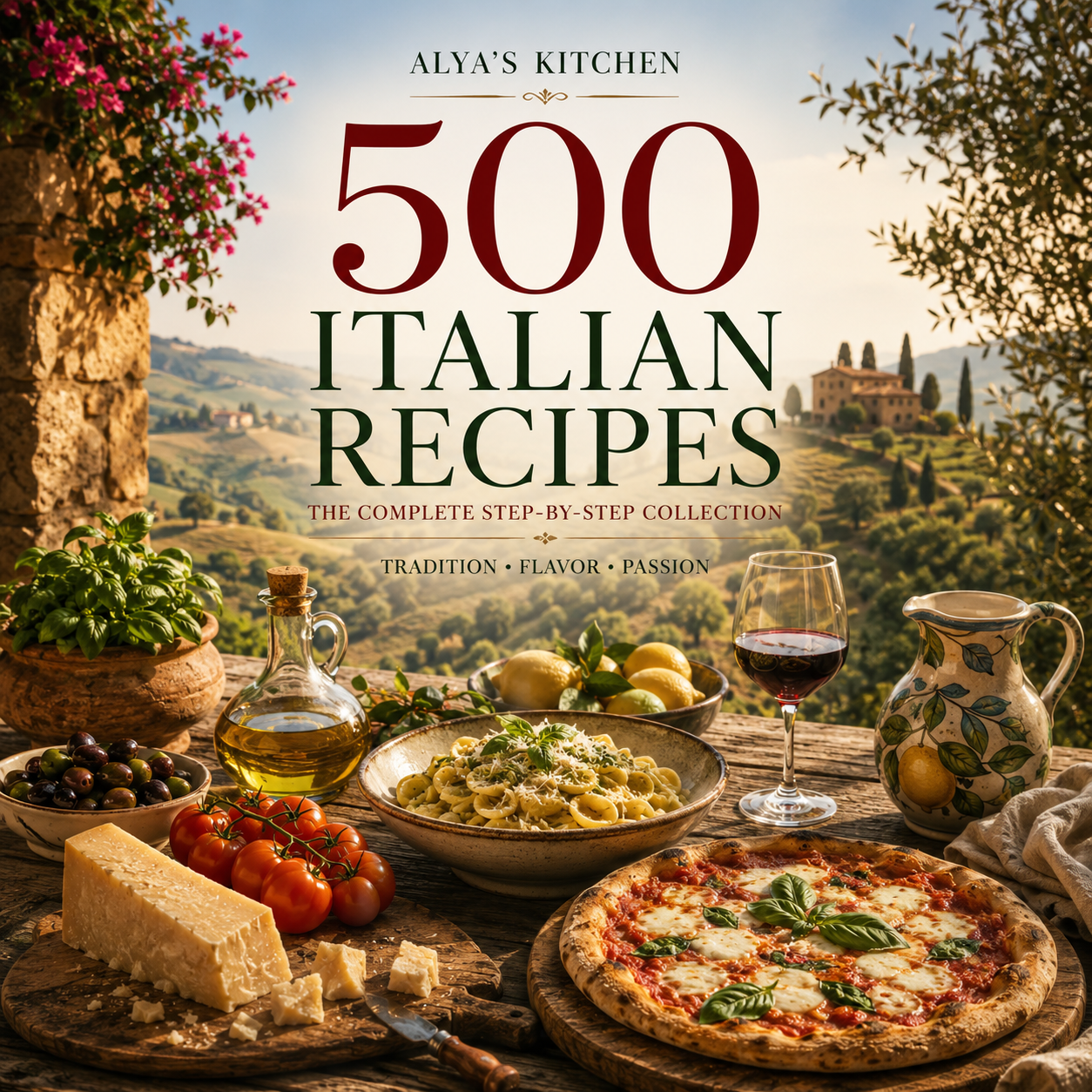 500 Italian Recipes – Traditional Home Cooking Digital Cookbook