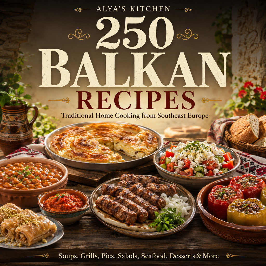 250 Balkan Recipes – Traditional Home Cooking Digital Cookbook