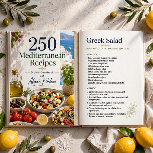 250 Mediterranean Recipes – Digital Cookbook by Alya’s Kitchen